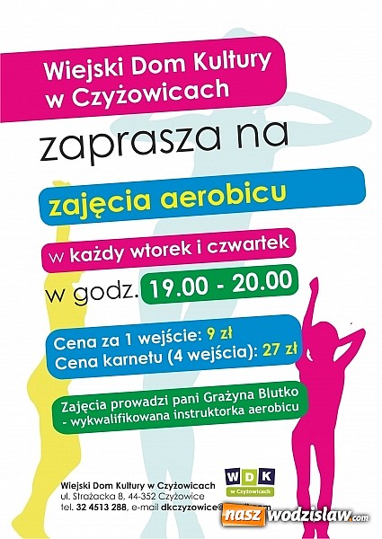 Zdjęcie w galerii na portalu naszwodzislaw.com: Zajęcia aerobicu z WDK Czyżowice wiadomości z regionu