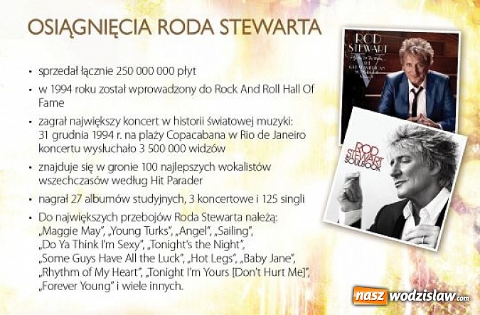 Zdjęcie w galerii na portalu naszwodzislaw.com: Rod Stewart kolejną gwiazdą w Rybniku! wiadomości z regionu