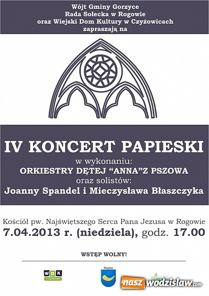 Zdjęcie w galerii na portalu naszwodzislaw.com: Koncert Papieski w Rogowie wiadomości z regionu