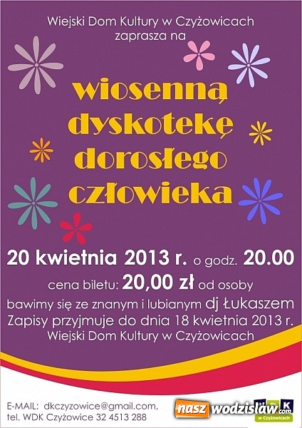 Zdjęcie w galerii na portalu naszwodzislaw.com: Wiosenna dyskoteka dorosłego człowieka wiadomości z regionu