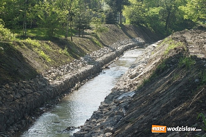 Zdjęcie w galerii na portalu naszwodzislaw.com: Brzegi Mszanki nie do poznania wiadomości z regionu