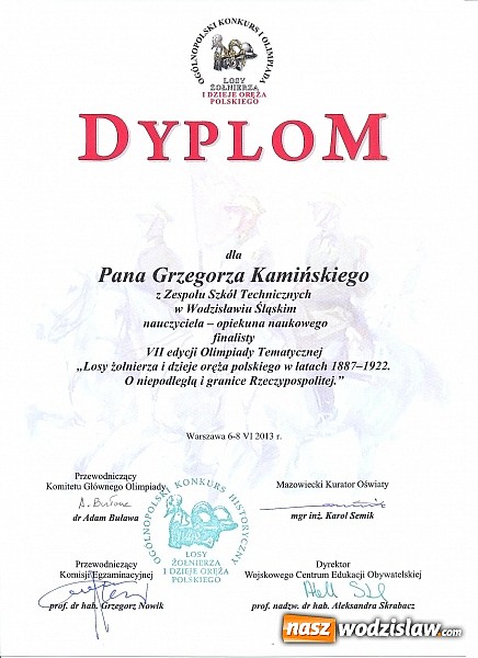 Zdjęcie w galerii na portalu naszwodzislaw.com: Historyczny sukces ucznia ZST w Wodzisławiu Śl. - Kamila Grzechnika wiadomości z regionu