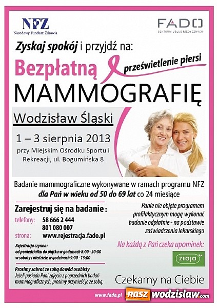 Zdjęcie w galerii na portalu naszwodzislaw.com: Mammobus w Wodzisławiu Śl.  – przyjdź na bezpłatną mammografię wiadomości z regionu