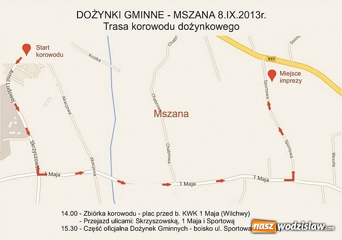 Zdjęcie w galerii na portalu naszwodzislaw.com: Dożynki Gminne Mszana 2013 - utrudnienia w ruchu wiadomości z regionu