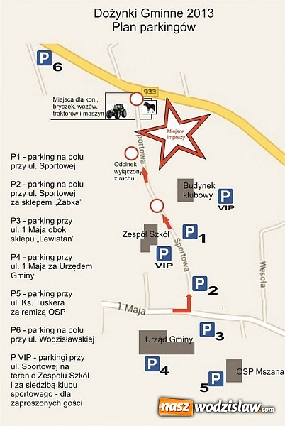 Zdjęcie w galerii na portalu naszwodzislaw.com: Dożynki Gminne Mszana 2013 - utrudnienia w ruchu wiadomości z regionu