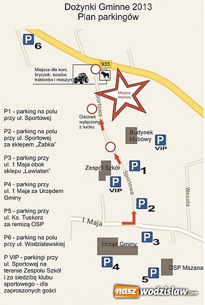 Zdjęcie w galerii na portalu naszwodzislaw.com: Dożynki Gminne Mszana 2013 - utrudnienia w ruchu, mapa parkingów i korowodu wiadomości z regionu