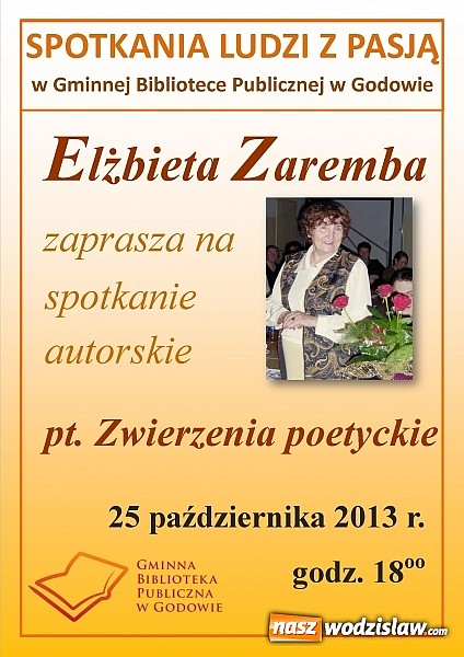 Zdjęcie w galerii na portalu naszwodzislaw.com: Zwierzenia poetyckie Elżbiety Zaremby wiadomości z regionu