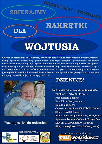 Zdjęcie w galerii na portalu naszwodzislaw.com: Odkręcając pomagasz! Zbierajmy nakrętki dla Wojtusia! wiadomości z regionu