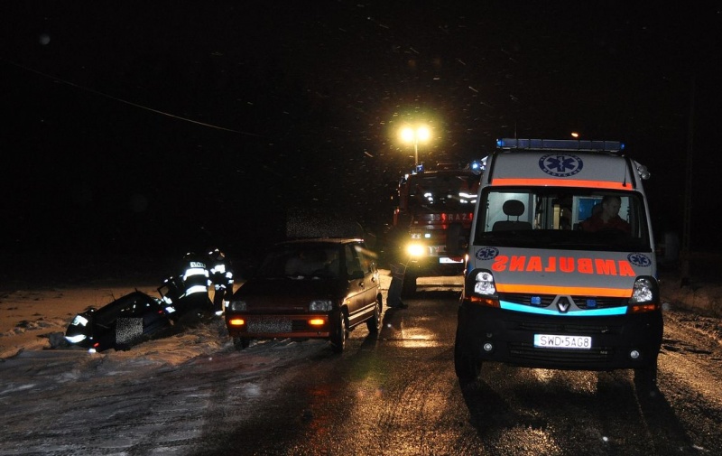 Zdjęcie w galerii na portalu naszwodzislaw.com: Opel astra wpadł do rowu wiadomości z regionu