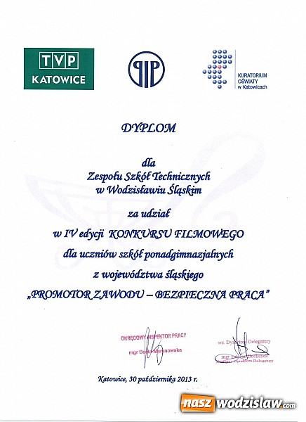 Zdjęcie w galerii na portalu naszwodzislaw.com: Trzecie miejsce uczniów ZST w konkursie filmowym wiadomości z regionu