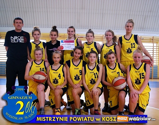 Zdjęcie w galerii na portalu naszwodzislaw.com: Koszykarki z Gimnazjum nr 2 mistrzyniami powiatu wodzisławskiego w koszykówce wiadomości z regionu