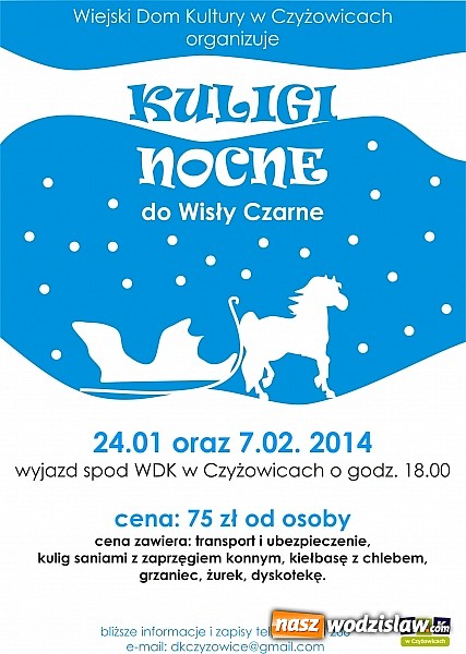 Zdjęcie w galerii na portalu naszwodzislaw.com: Z kopyta kulig rwie z czyżowickim WDK wiadomości z regionu