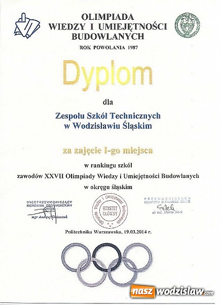 Zdjęcie w galerii na portalu naszwodzislaw.com: Uczniowie ZST w Wodzisławiu kolejny raz najlepsi w kraju!  wiadomości z regionu