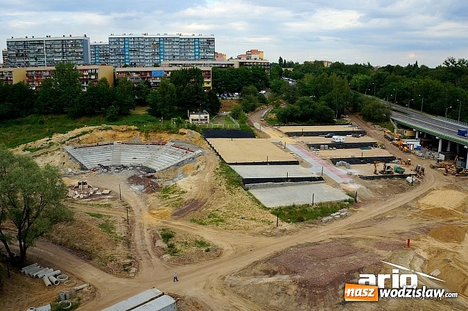 Zdjęcie w galerii na portalu naszwodzislaw.com: Powstający park rozrywki z lotu ptaka wiadomości z regionu