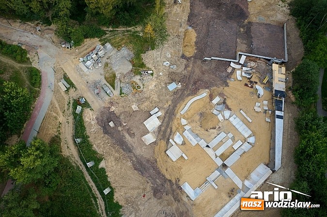 Zdjęcie w galerii na portalu naszwodzislaw.com: Powstający park rozrywki z lotu ptaka wiadomości z regionu