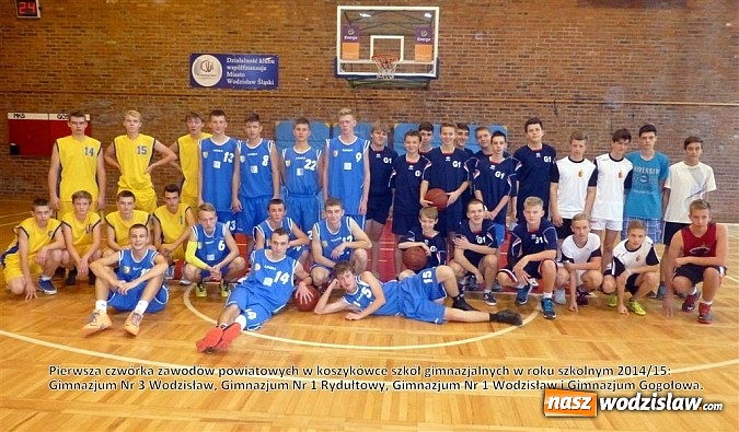 Zdjęcie w galerii na portalu naszwodzislaw.com: Gimnazjum Nr 3 mistrzem powiatu w koszykówce chłopców wiadomości z regionu