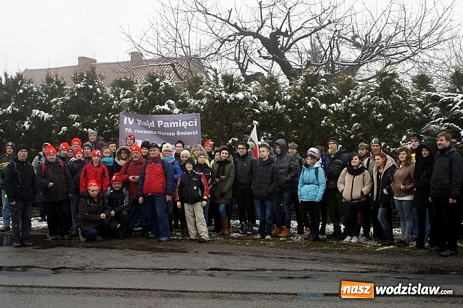 Zdjęcie w galerii na portalu naszwodzislaw.com: Rajd Pamięci w 70. rocznicę tragicznego marszu śmierci więźni&oacute;w z Oświęcimia do Wodzisłwia Ślaskiego wiadomości z regionu