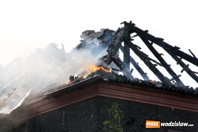 Zdjęcie w galerii na portalu naszwodzislaw.com: Pożar dachu jednego z budynków przy ul. Krętej wiadomości z regionu