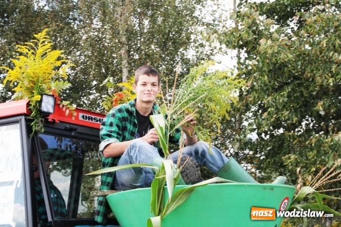 Zdjęcie w galerii na portalu naszwodzislaw.com: Ogromny korow&oacute;d dożynkowy w Bukowie wiadomości z regionu