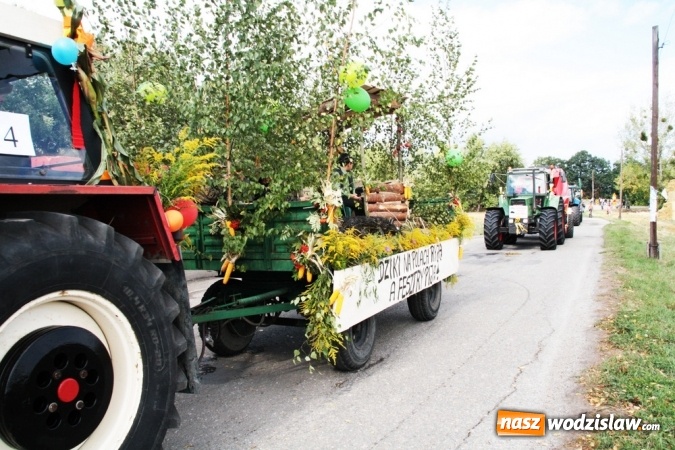Zdjęcie w galerii na portalu naszwodzislaw.com: Ogromny korow&oacute;d dożynkowy w Bukowie wiadomości z regionu