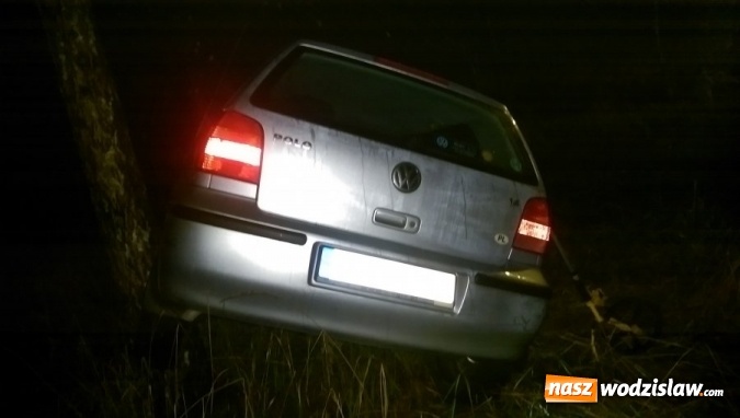 Zdjęcie w galerii na portalu naszwodzislaw.com: Kolizja dwóch pojazdów zakończona uderzeniem w drzewo  wiadomości z regionu