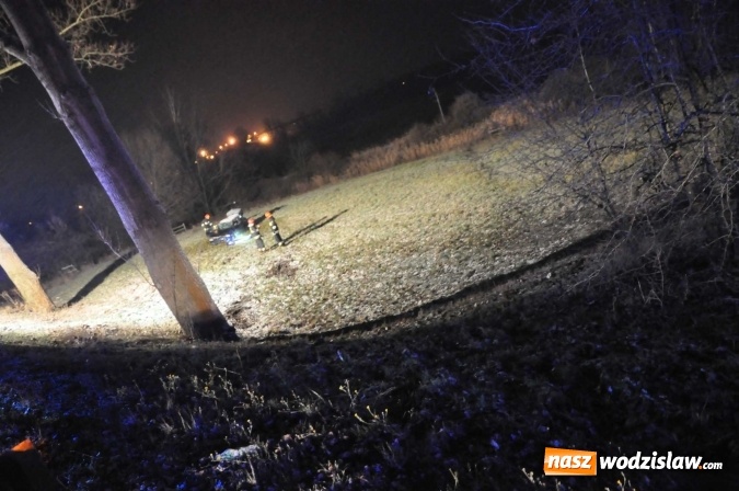 Zdjęcie w galerii na portalu naszwodzislaw.com: Mitsubishi zjechało ze skarpy w Brzeziu. Kierowca w szpitalu wiadomości z regionu