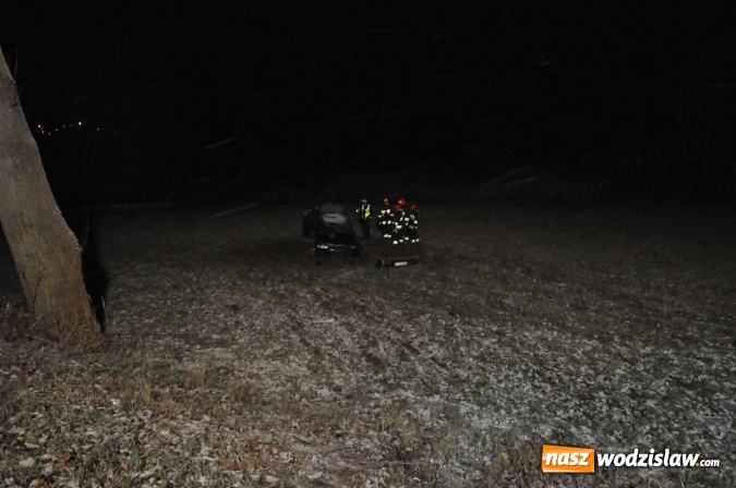 Zdjęcie w galerii na portalu naszwodzislaw.com: Mitsubishi zjechało ze skarpy w Brzeziu. Kierowca w szpitalu wiadomości z regionu