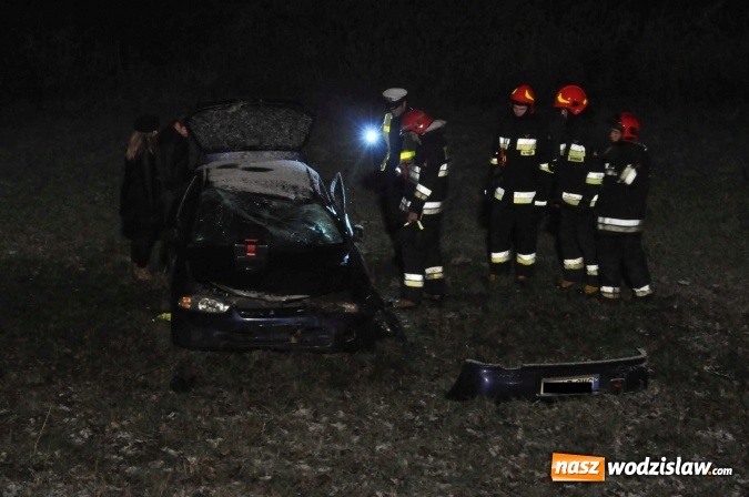 Zdjęcie w galerii na portalu naszwodzislaw.com: Mitsubishi zjechało ze skarpy w Brzeziu. Kierowca w szpitalu wiadomości z regionu