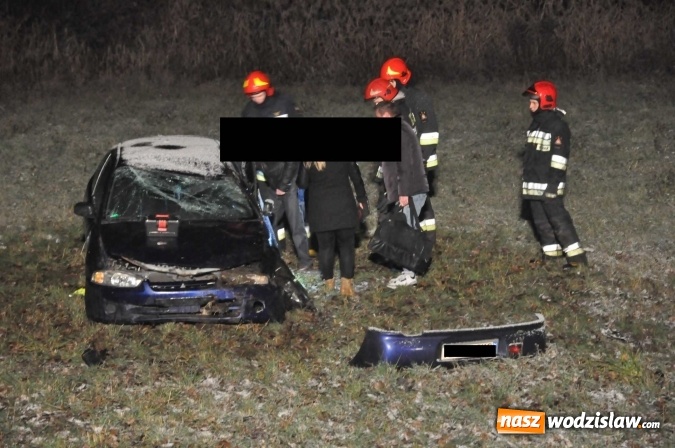 Zdjęcie w galerii na portalu naszwodzislaw.com: Mitsubishi zjechało ze skarpy w Brzeziu. Kierowca w szpitalu wiadomości z regionu