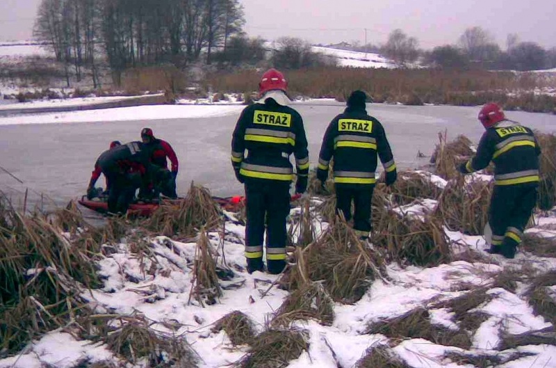 Zdjęcie w galerii na portalu naszwodzislaw.com: Dramat tonącego psa (foto) wiadomości z regionu