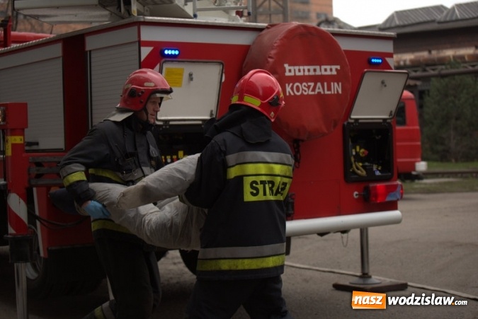 Zdjęcie w galerii na portalu naszwodzislaw.com: Pożar w łaźni na terenie KWK 