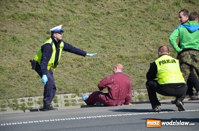 Zdjęcie w galerii na portalu naszwodzislaw.com: Doszło do wypadku na A1... Na szczęście tym razem to były tylko ćwiczenia wiadomości z regionu