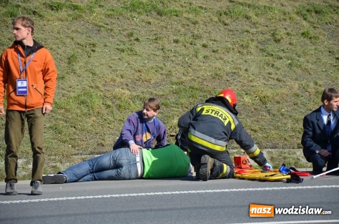 Zdjęcie w galerii na portalu naszwodzislaw.com: Doszło do wypadku na A1... Na szczęście tym razem to były tylko ćwiczenia wiadomości z regionu