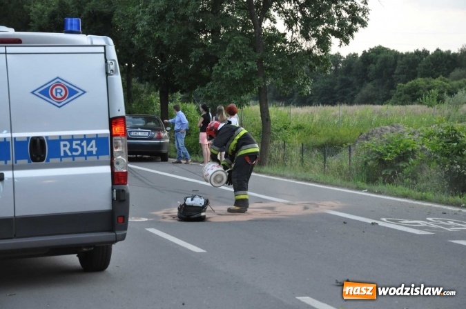 Zdjęcie w galerii na portalu naszwodzislaw.com: Śmiertelny wypadek na trasie Racibórz-Lubomia. Na Brzeskiej motocyklista zderzył się z samochodem rover wiadomości z regionu