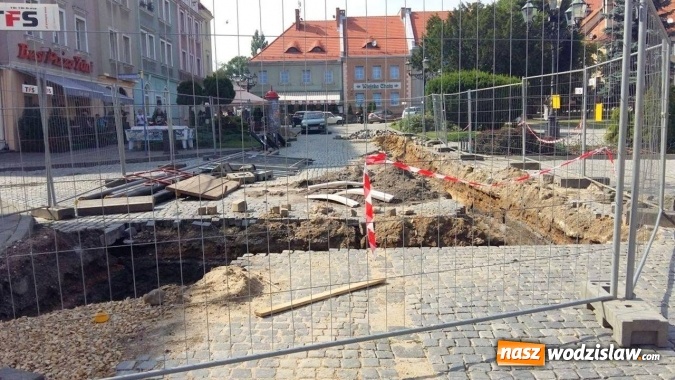 Zdjęcie w galerii na portalu naszwodzislaw.com: Rynek w Wodzisławiu rozkopany. Dlaczego? wiadomości z regionu