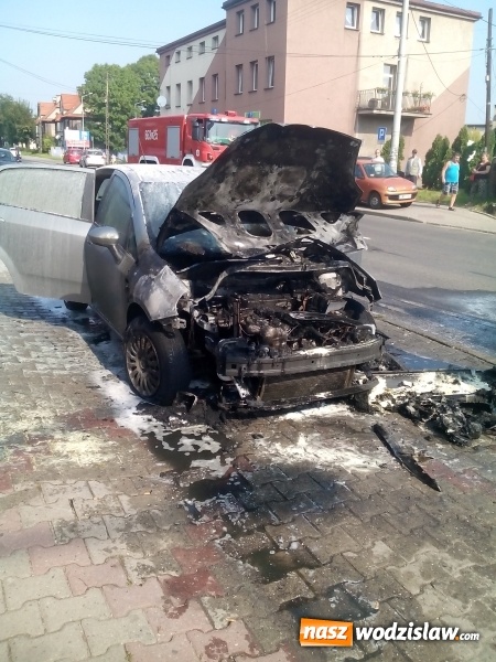 Zdjęcie w galerii na portalu naszwodzislaw.com: Radlin: Strażnik miejski ugasił pożar samochodu  wiadomości z regionu