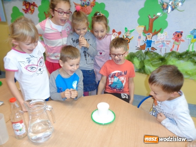 Zdjęcie w galerii na portalu naszwodzislaw.com: Erupcja wulkanu w przedszkolnym laboratorium  wiadomości z regionu