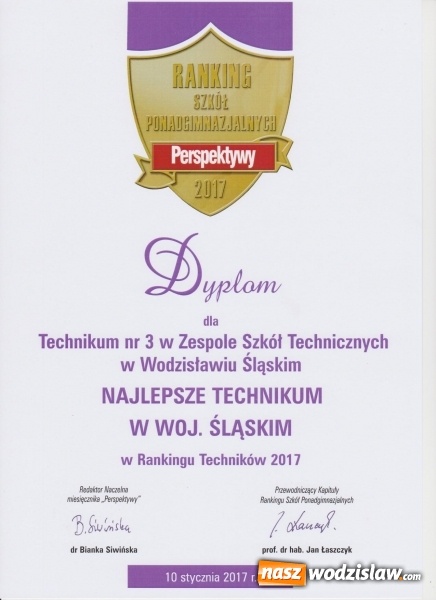 Zdjęcie w galerii na portalu naszwodzislaw.com: Wodzisławska Budowlanka najlepszym technikum na Śląsku! wiadomości z regionu