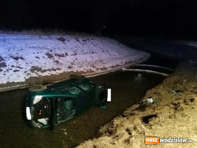 Zdjęcie w galerii na portalu naszwodzislaw.com: Pijana kobieta wsiadła za kółko i... wpadła do rzeki. Samochód wyciągnęła straż  wiadomości z regionu
