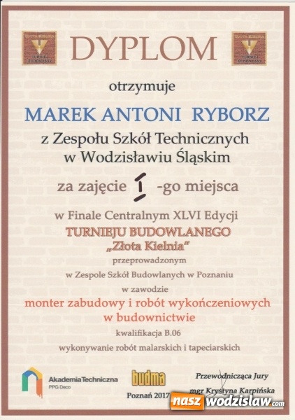 Zdjęcie w galerii na portalu naszwodzislaw.com: Uczeń ZST zwycięzcą ogólnopolskiego turnieju 