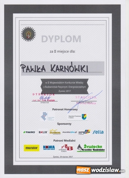 Zdjęcie w galerii na portalu naszwodzislaw.com: Drugie miejsce uczniów ZST w wojewódzkim konkursie budowlanym  wiadomości z regionu