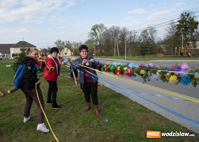 Zdjęcie w galerii na portalu naszwodzislaw.com: Ustawili 22-metrową palmę wielkanocną na festiwalu w partnerskiej gminie Frycovice wiadomości z regionu