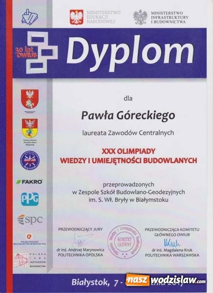 Zdjęcie w galerii na portalu naszwodzislaw.com: Kolejne złoto dla uczniów Zespołu Szkół Technicznych w Wodzisławiu Śl. wiadomości z regionu