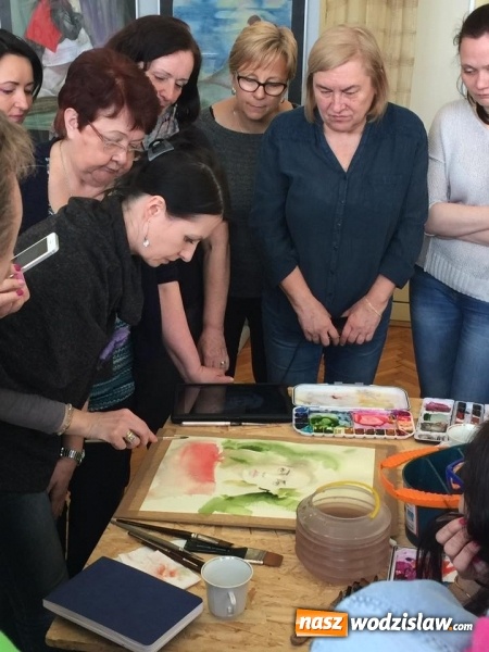 Zdjęcie w galerii na portalu naszwodzislaw.com: Akwarelowe warsztaty portretu z Kariną Jaźwińską w radlińskim MOK-u wiadomości z regionu