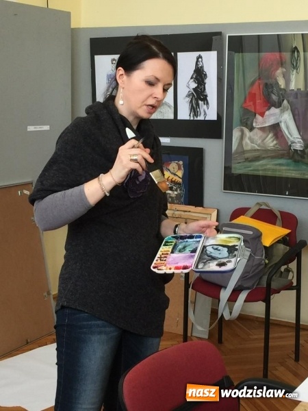 Zdjęcie w galerii na portalu naszwodzislaw.com: Akwarelowe warsztaty portretu z Kariną Jaźwińską w radlińskim MOK-u wiadomości z regionu