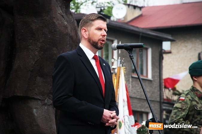 Zdjęcie w galerii na portalu naszwodzislaw.com: Święto Konstytucji 3 Maja. Obchody w Wodzisławiu Śląskim wiadomości z regionu