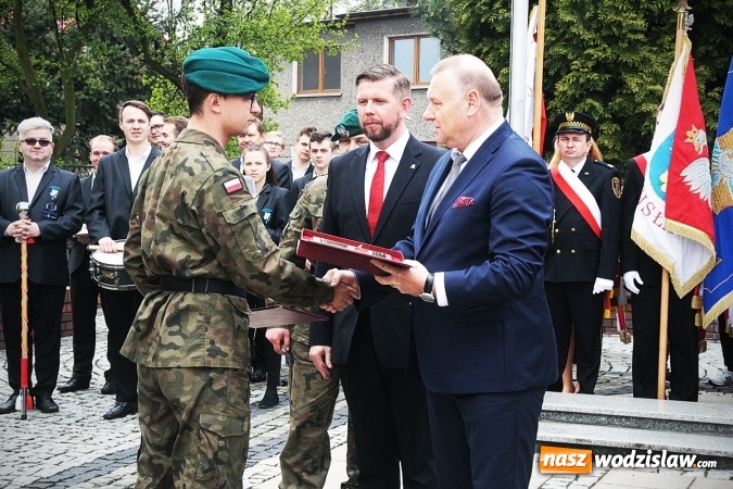 Zdjęcie w galerii na portalu naszwodzislaw.com: Święto Konstytucji 3 Maja. Obchody w Wodzisławiu Śląskim wiadomości z regionu