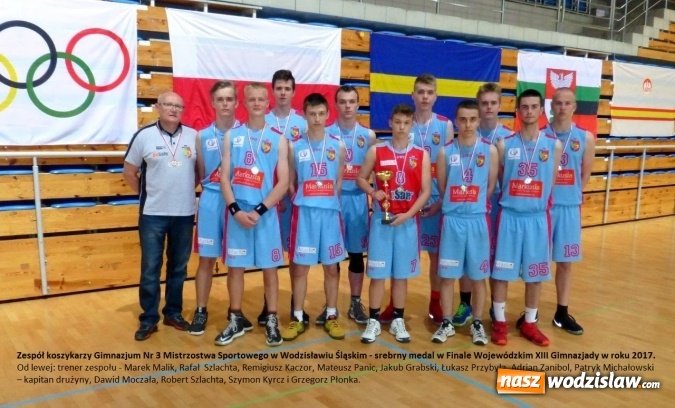 Zdjęcie w galerii na portalu naszwodzislaw.com: Srebrny medal na 30-lecie koszykówki w Zespole Szkół nr 3 w Wodzisławiu Śląskim  wiadomości z regionu