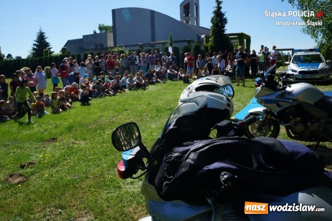 Zdjęcie w galerii na portalu naszwodzislaw.com: Policjanci i Sznupek na festynie dla dzieci niepełnosprawnych wiadomości z regionu