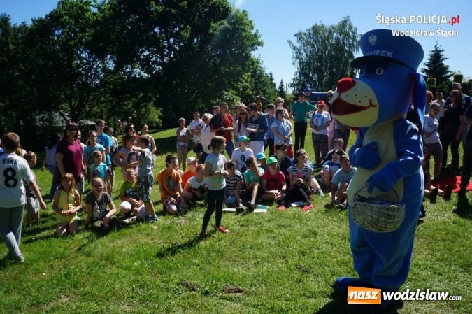Zdjęcie w galerii na portalu naszwodzislaw.com: Policjanci i Sznupek na festynie dla dzieci niepełnosprawnych wiadomości z regionu